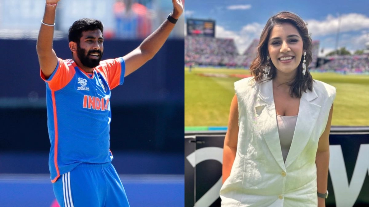 Asia Cup 2025: Bumrah’s wife Sanjana Ganesan spotted with Wasim Akram sparks controversy