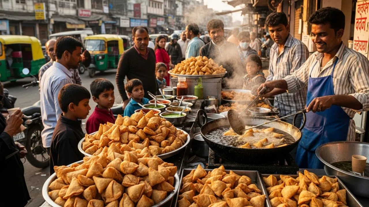 samosa-business-idea-india, small-food-business-profit, street-food-startup-samosa, samosa-stall-earning-guide, low-investment-food-business